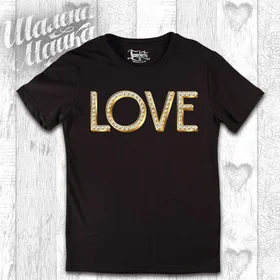 Прикольные футболки: Love в золоте